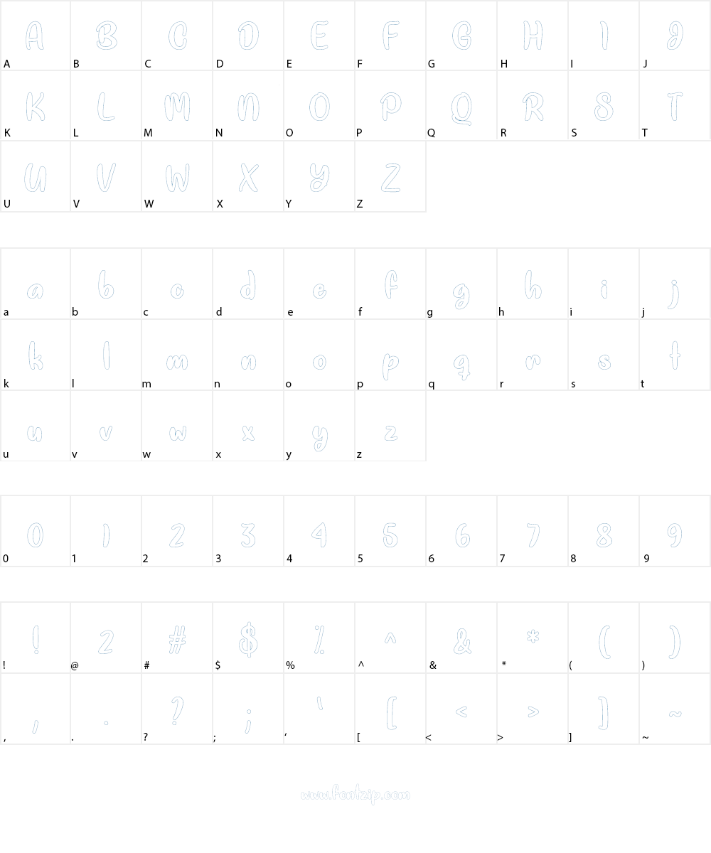 Rainbow Colors Font Character